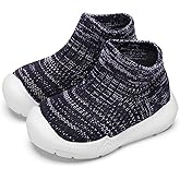 Engtoy Baby Shoes Sock Shoes Baby Walking Shoes Infant Non-Slip Breathable Slippers with Soft Rubber Sole Baby Boys Girls Slip On Sneakers Navy