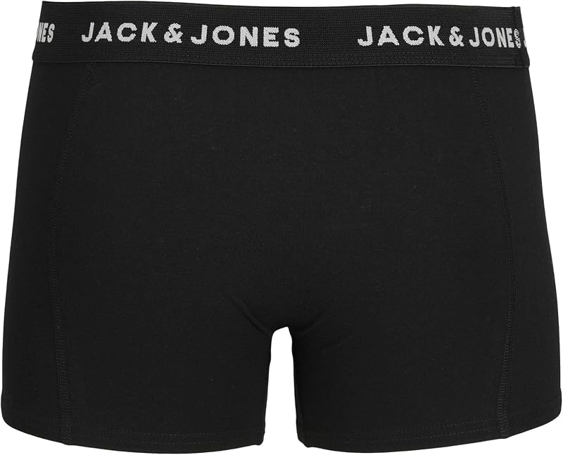 Jachuey trunks masculino jack & jones pacote com 7 boxers, preto (detalhe preto: preto/preto/preto/preto/preto), médio (pacote com 7)