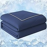 Cushious Cooling Comforter Queen Size, Double Sided Cooling Blankets for Hot Sleepers, Soft Breathable Lightweight Summer Cooling Comforter for Night Sweats Absorbs Body HEA