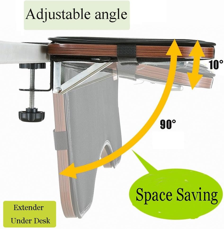 Ergonomic Keyboard Wrist Rest Desk Extender Attach to Desk for Armrest