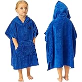 MWTA Surf Poncho Change Robe with Hood Thick Microfiber Wetsuit Changing with Pocket for water Sports Men and Women