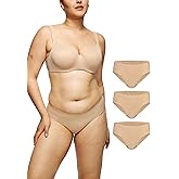STRAWBERRY WEEKS LEAKPROOF2.0 Seamless Bikini Period Underwear for Women | Period Panties Holds 6 Tampons | Incontinence Leak Proof Underwear (S/M,3-Beige)