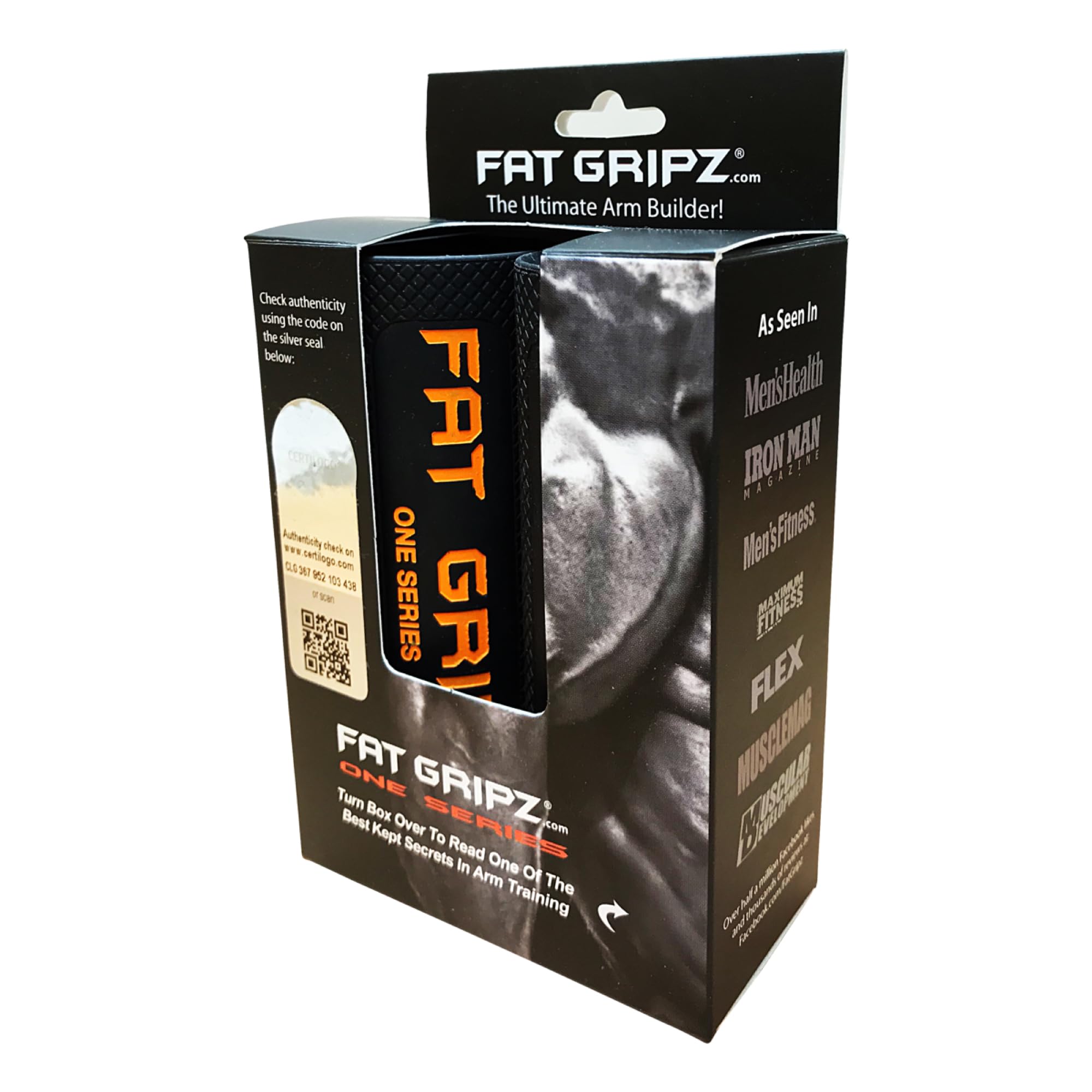 Fat Gripz One (1.75 Inch Outer Diameter) (Black/Orange)
