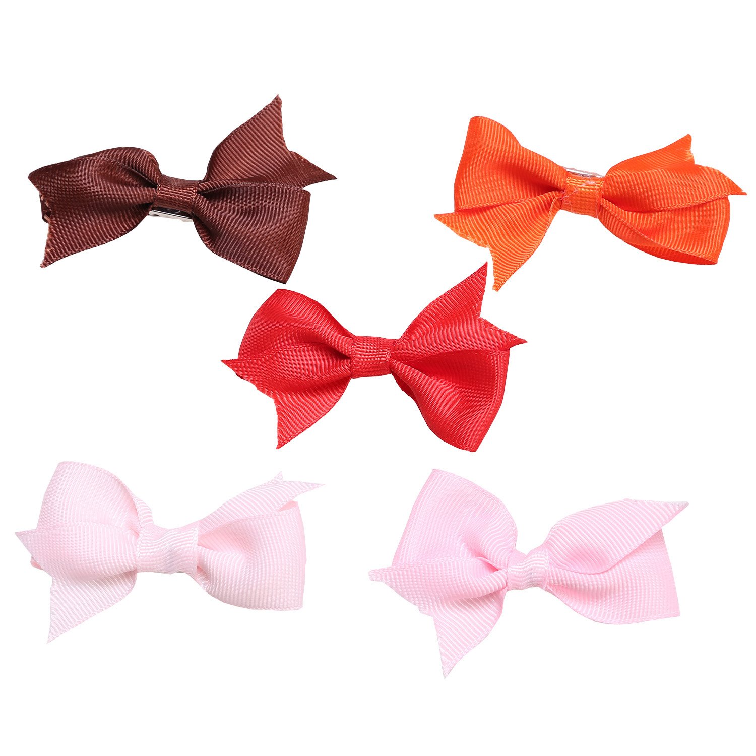 20 Colors New Alligator Clips Girls Bow Ribbon Kids Sides Accessories Hair Clip