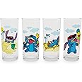 Disney Lilo & Stitch Beach Day 10-Ounce Tumbler Glasses, Set of 4 | Tropical Home Barware For Liquor and Beverages, Cute Kitchen Decor Essentials | Cute Gifts and Collectibles