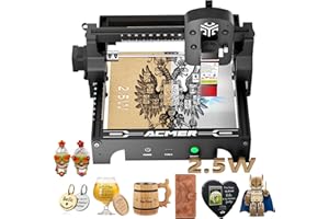 Acmer Laser Engraver Machine, 2500mW High Precision Laser Cutter and Engraving Machine, 130x130mm Working Area for Wood and Metal, DIY Laser Engraver