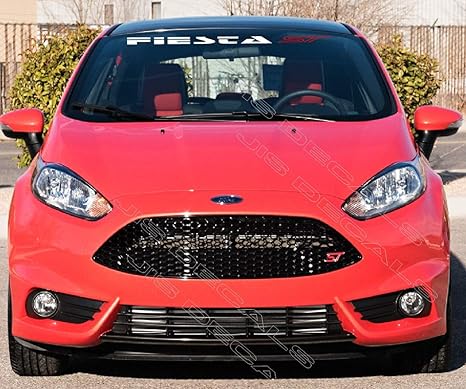 Amazon Com Fiesta St Windshield Decal White Red 38 Inch Automotive