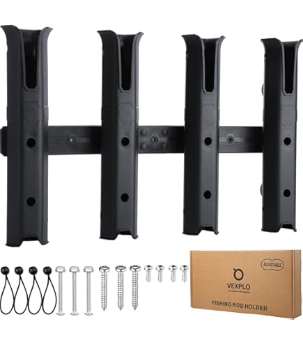 Marine Vertical Fishing Rod Holder Aluminum Non-Rust For Tracker Boat Versatrack 01 Ow - Foto 2