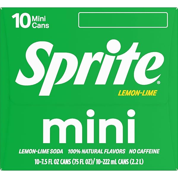 SPRITE LEMON LIME SODA SOFT DRINKS, 7.5 FL OZ, 10 PACK,CANS