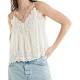 Women Sleeveless Tank Tops Lace Solid Color See Through Spaghetti Strap Cami Shirts V Neck Backless Smocked Tops