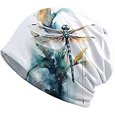 Pink Gold Marble Beanie Chemo Hat Cancer Headwear Skull Hat Knitted Hat Scarf Nightcap Skull Cap for Women Men