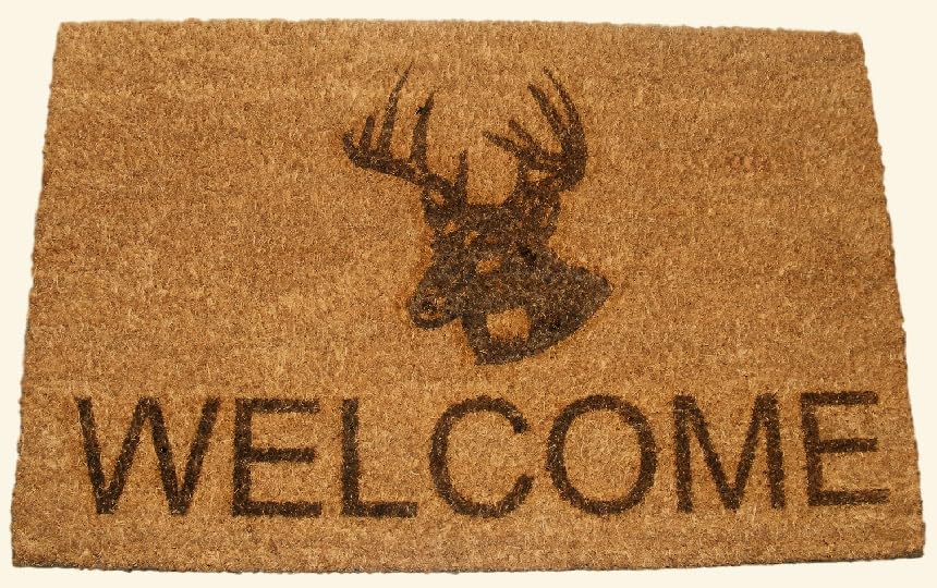 FastCraft STAG SHOOTING SCOTTISH DEER SHOOT WELCOME DOOR MAT 60x40 cm COIR DOORMAT INDOOR FLOOR WINTER ENTRANCE RUG