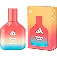 adidas Vibes Happy Feels Eau de Parfum 1.6 fl oz (Pack of 1), Notes of Floral, Grapefruit, and Vanilla, Unisex Fragrance, Long Lasting, Sporty Fragrance, Travel Size