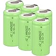 Odstore Ni-Cd 1.2V 2200MAH Rechargeable Battery Sub C SC Batteries (Green*6)