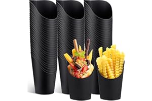 200 Pcs 14 Oz Disposable French Fry Cups, 14 oz Take Out Paper Charcuterie Cup Waffle Popcorn Boxes Sandwich Cup Holder Weddi