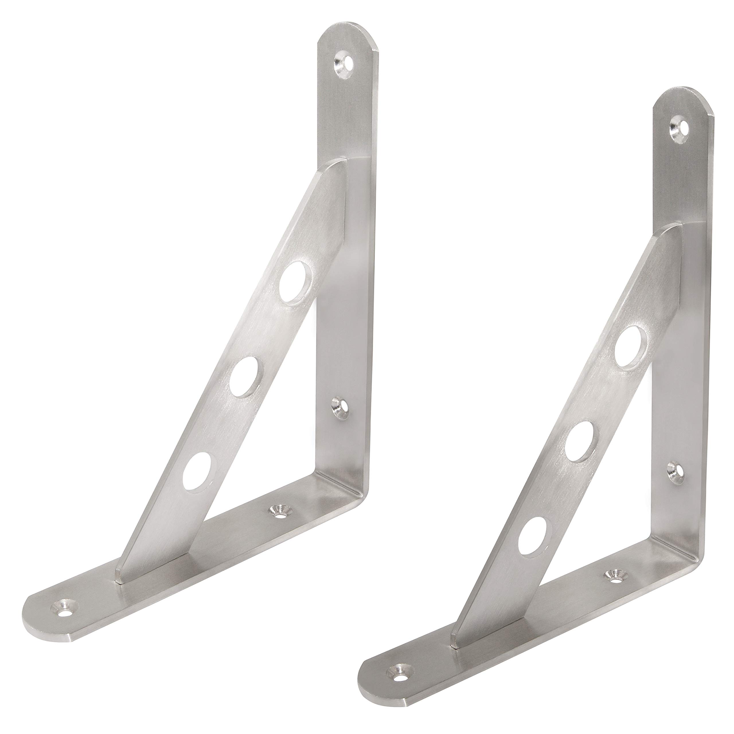 L Brackets WEBI Shelf Brackets for Shelves8'' L,4 mm Thick,90 Degree