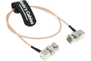Alvin's Cables SDI Cable 3G HD SDI Cable Right Angle BNC for Sony FS5| FS7| FX6, Atomos Shogun Inferno, Atomos Ninja 50CM|19.7inches