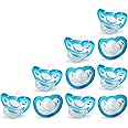 RAZBABY JollyPop Baby Pacifier Newborn, 3m+ (Blue, 10 Count)
