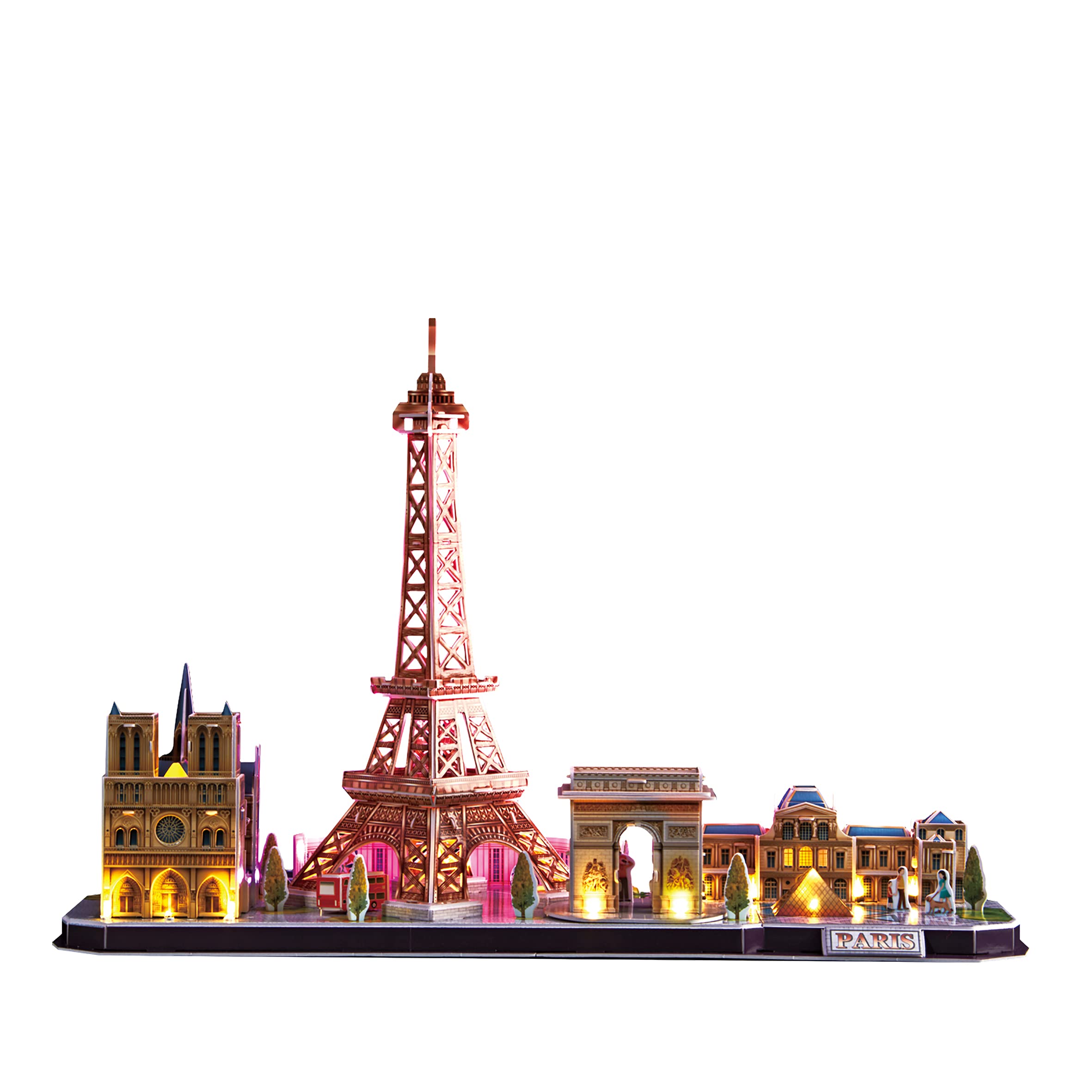 Party town 843659803 World Brands, City Line LED: Paris Series '3D Puzzles', Multicoloured