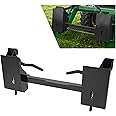 KUAFU 4000Lbs Universal Quick Attach Skid Steer Adapter Bucket Latch Compatible with Global John Deere Loaders Skid Steer Attachment Conversion Adapter Plate Steel Powder Coated Black