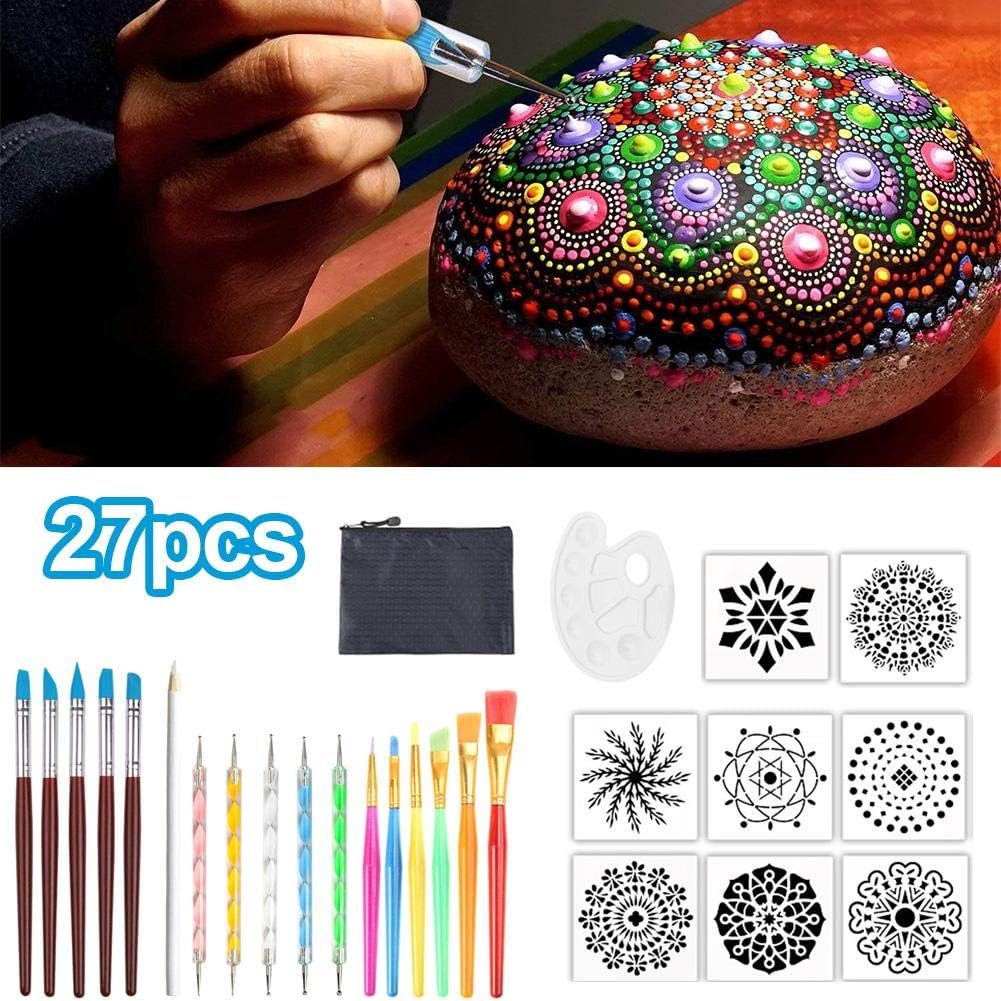 perfecti 27Pcs Dot Painting Tools Kit Dotting Paintbrush Set Dot Art