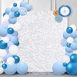 White Shimmer Wall Backdrop for Party 36 Panels