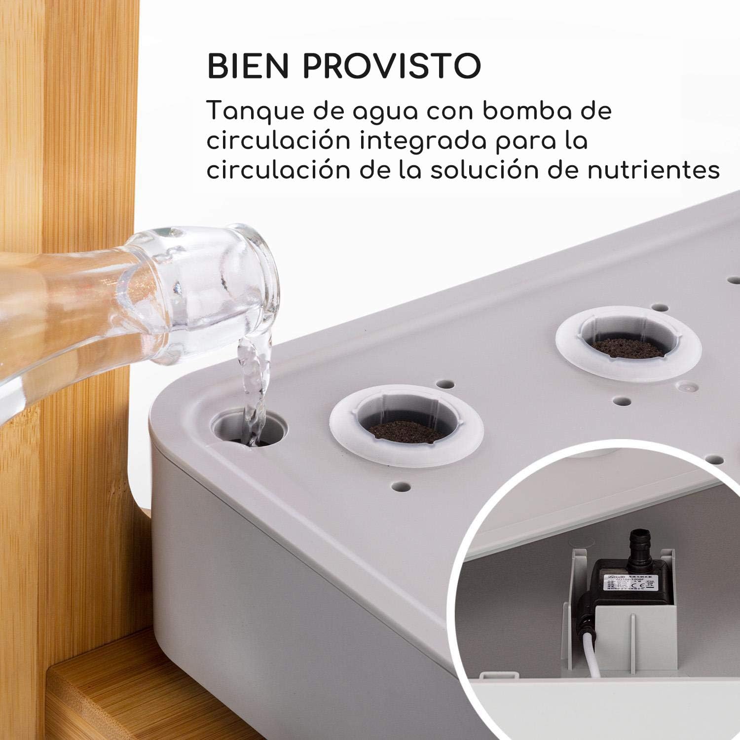 Blumfeldt Urban Bamboo Jardín hidropónico - Huerto, Sistema para ...