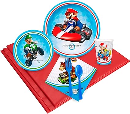 Amazon Com Birthdayexpress Mario Kart Wii Party Pack Toys Games