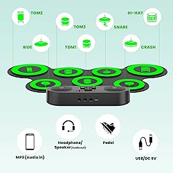 Electric Drum Set with Dual Speaker, Kids