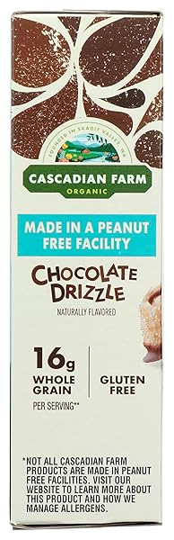 CASCADIAN FARM CHOCOLATE DRIZZLE GRANOLA BARS, GLUTEN FREE, 5 CT
