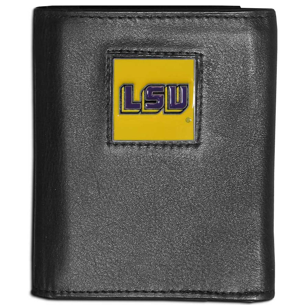Siskiyou NCAA LSU Tigers Leather Tri-Fold Wallet