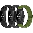 Puhuite Bands Compatible with Fitbit Charge 2 Bands for Women Men, Classic & Special Edition Adjustable Stretchy Nylon Replacement Strap Wristbands for Fitbit Charge 2