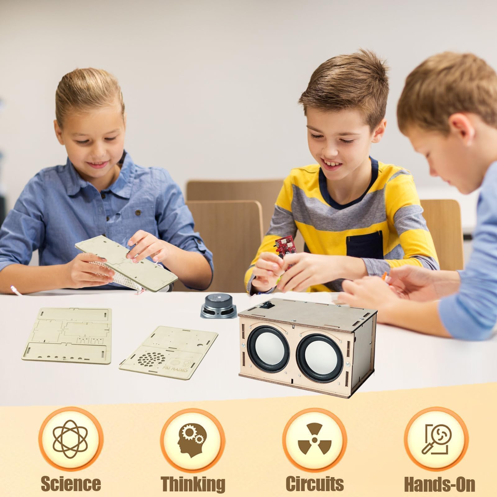 STEM Toys for Ages 8-13 9-12 10 14 11 15+ Year Old Boys Girls Birthday Back to School Gifts for Teens Science Kits Experiments DIY Crafts for Kids Building Engineering Projects Bluetooth Speaker Radio