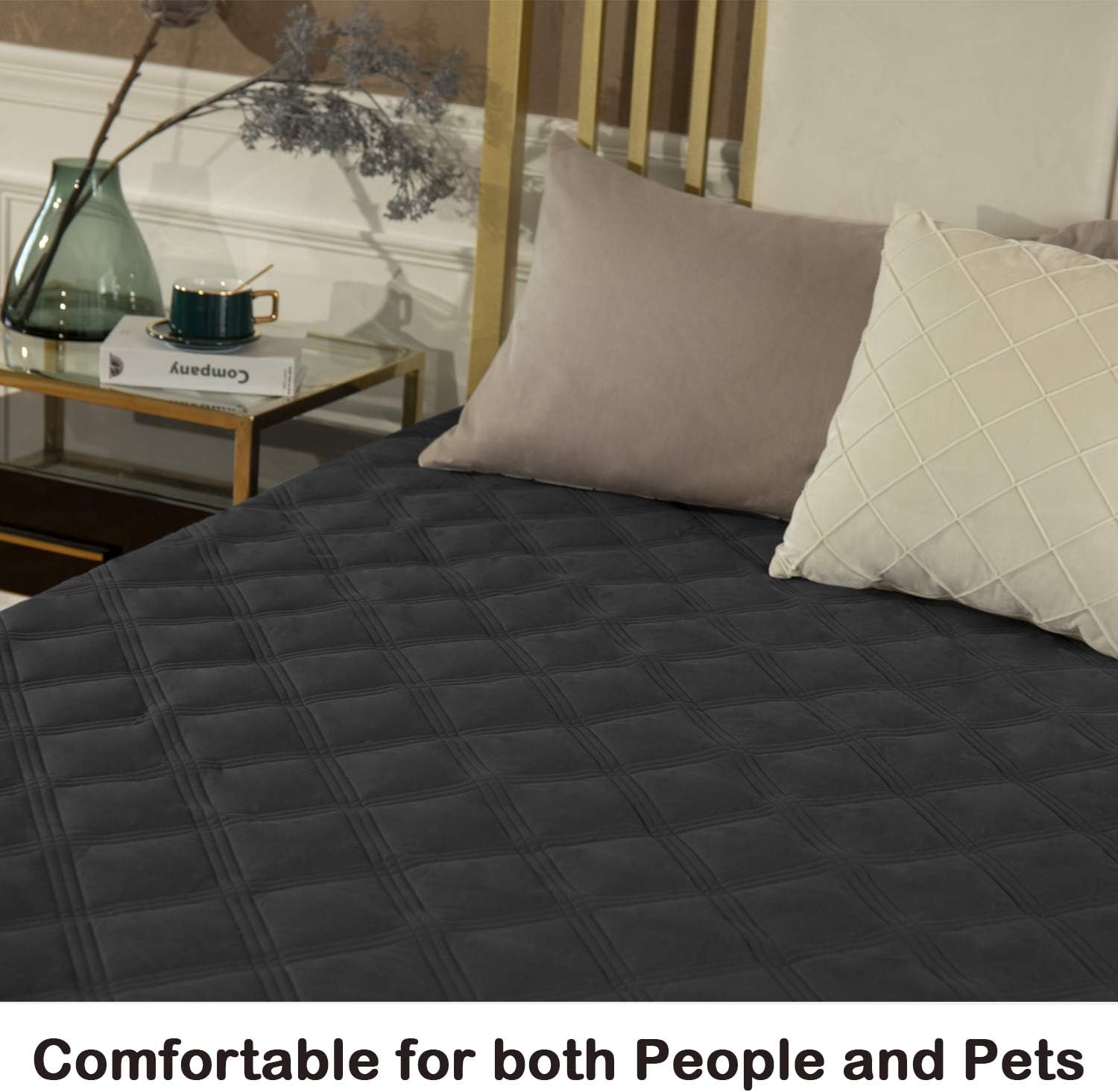 SUNNYTEX Waterproof & Reversible Dog Bed Cover Pet Blanket Sofa, Couch Cover Mattress Protector Furniture Protector（52" 82", Dark Grey/Grey : Pet Supplies