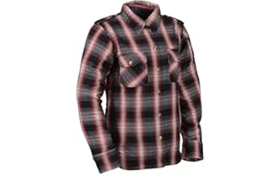 Milwaukee Leather MPL2604 Women’s Plaid Flannel Biker Shirt with CE Approved Armor - Reinforced w/Aramid Fiber