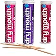 Xero Picks Dry Mouth - Flavor Infused Toothpicks for Long-Lasting Fresh Breath and Dry Mouth Prevention - 60 Picks - 3 Pack - Fruit Variety - Strawberry, Cherry, Grape