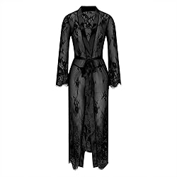 Lace Robes for Women Sexy Long Lingerie Robe for