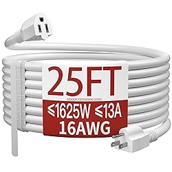 Skrizcable 16/3 25 Ft Indoor White Extension