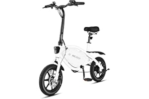ANCHEER 14” Folding Electric Bike for Adults, 20MPH Ebike with 350W Motor[Peak 500W], 48V 374Wh Battery, Cruise Control, UL2849 Compliant Electric Bicycle, Compact Electric Mini Bike for Teens