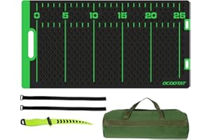 OCQOTAT Fish Fillet Mat Kit With 25" Ruler, 7" filet knife & Storage Bag - Non-Slip Texture Portable & Durable Cleaning Cutting Board for Easy Filleting,Fishing gear, 29.5"x15.5"