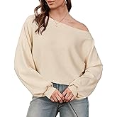 Newshows Women's 2025 Fall Wool Blend Cropped Sweaters Boat Neck Off Shoulder Cute Casual Tops