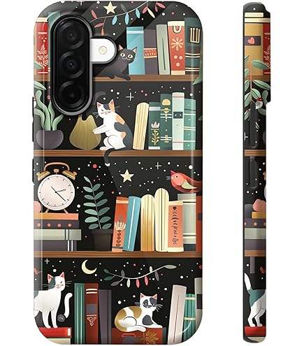 Amazon.com: BWEGRHE Cats Library Phone Case for Samsung Galaxy A36
