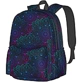 Boho Mandala Backpack Ethnic Bohemian School Bag Lightweight Bookbag Casual Daypack for Girls Boys Kids Women Men Travel Laptop 16 Inch