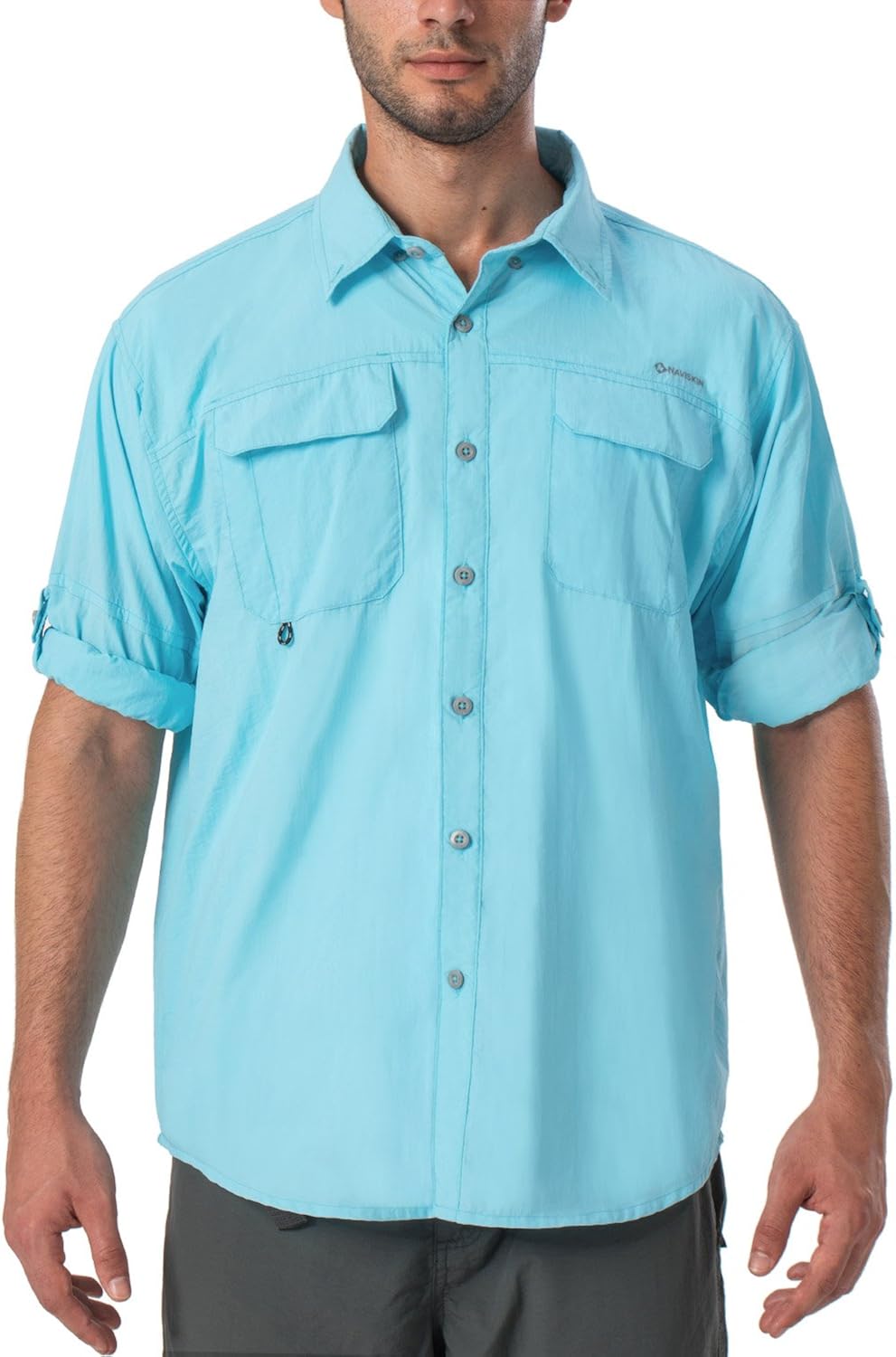 Naviskin Men's UPF 50+ Sun Protection Hiking Fishing Shirt Lightweight Quick Dry SPF Outdoor Long Sleeve Shirt at  Men’s Clothing store