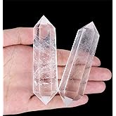 YATOJUZI 3.5" Clear Quartz Crystals Wand Natural Crystals and Healing Stones Large Clear Quartz Crystal Hexagonal Points Crystal Gifts for Women Meditation Divination Reiki Energy 1PCS
