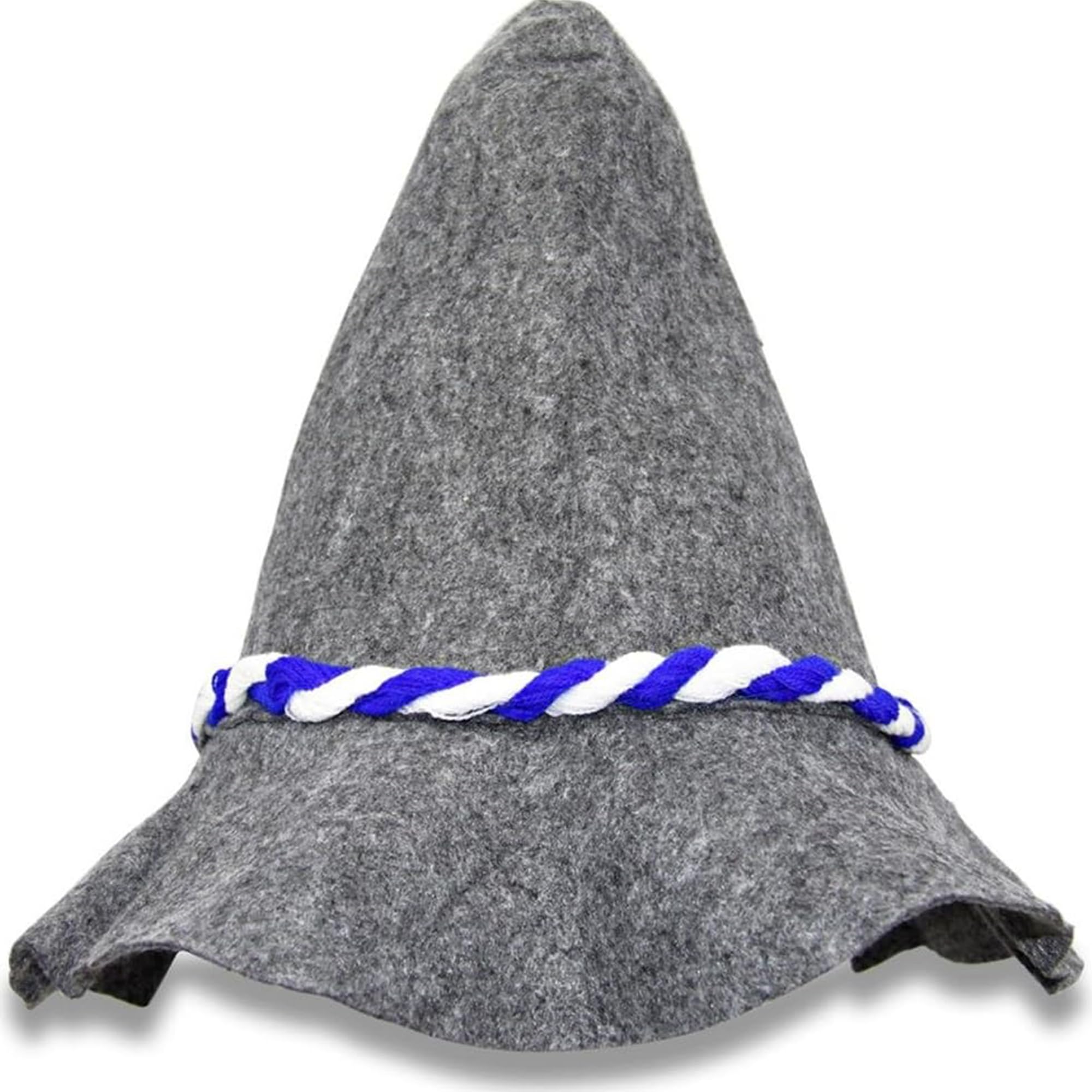 Dopey Cord Traditional Bavarian Felt Hat Oktoberfest Costume Bavarian Blue / White