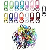 60 Pcs Metal Lobster Claw Clasps, 15-Color Small Swivel Keychain Clasps with Trigger Snap, Jewelry Making Connectors for Key Chains, Bag Charms, DIY Craft Projects