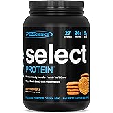 PEScience Select Low Carb Protein Powder, Snickerdoodle, 27 Servings - Whey and Casein Blend, 24g Protein, Keto-Friendly, Glu
