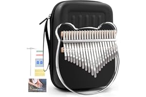Acrylic Kalimba Thumb Piano,YUNDIE Portable 17 Keys Mbira Crystal Finger Piano, Musical Instruments Birthday Gift for Adult Beginners Professional(Clear) (21 Keys)