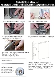 3" Double Action Spring Hinges, Self Closing Door